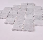 Carrara White Marble Lantern Arabesque Mosaic Polished HTC 1 piece